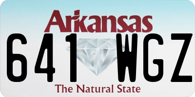 AR license plate 641WGZ