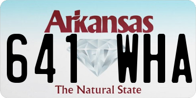 AR license plate 641WHA