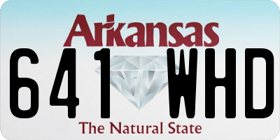 AR license plate 641WHD