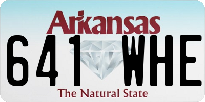 AR license plate 641WHE