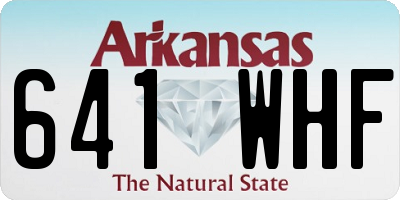 AR license plate 641WHF
