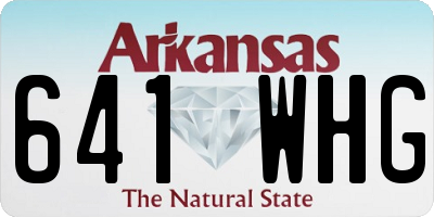 AR license plate 641WHG