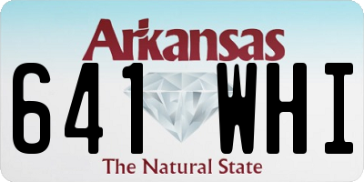 AR license plate 641WHI