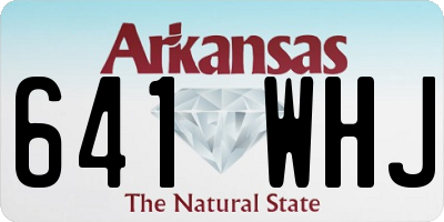 AR license plate 641WHJ