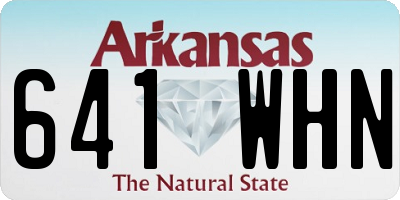AR license plate 641WHN