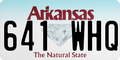 AR license plate 641WHQ