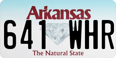 AR license plate 641WHR