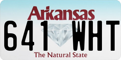 AR license plate 641WHT