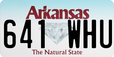 AR license plate 641WHU