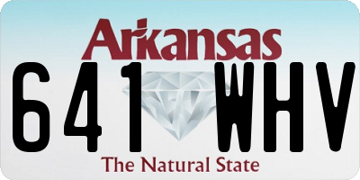AR license plate 641WHV