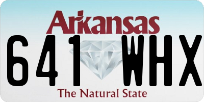 AR license plate 641WHX