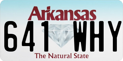 AR license plate 641WHY