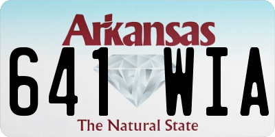 AR license plate 641WIA