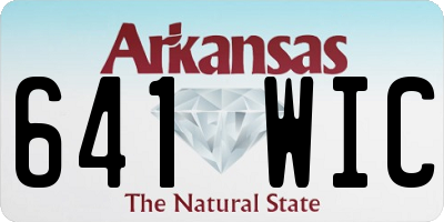 AR license plate 641WIC