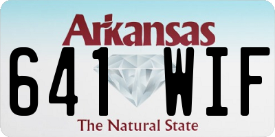 AR license plate 641WIF