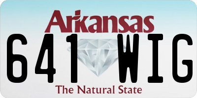 AR license plate 641WIG
