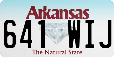 AR license plate 641WIJ