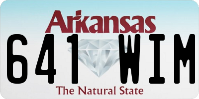 AR license plate 641WIM