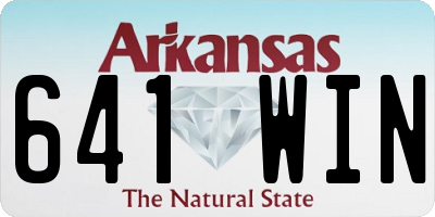 AR license plate 641WIN