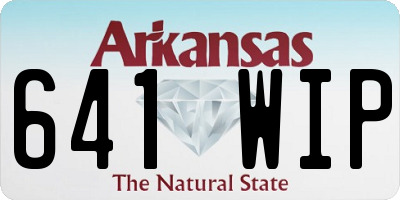 AR license plate 641WIP