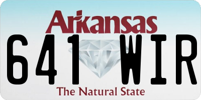 AR license plate 641WIR