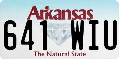 AR license plate 641WIU