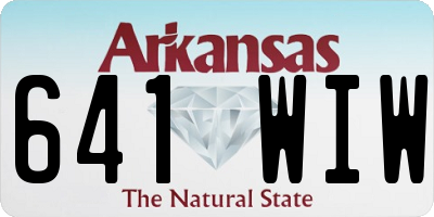 AR license plate 641WIW