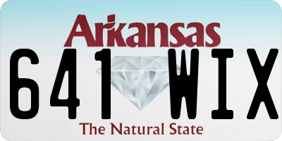 AR license plate 641WIX