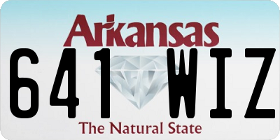 AR license plate 641WIZ