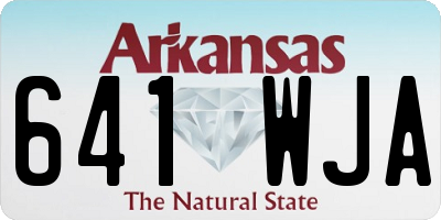 AR license plate 641WJA