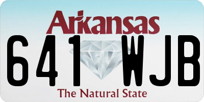 AR license plate 641WJB