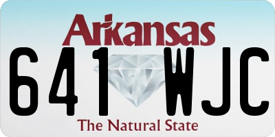 AR license plate 641WJC