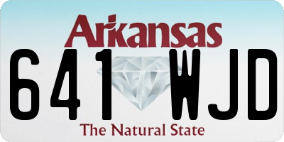 AR license plate 641WJD