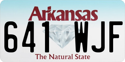 AR license plate 641WJF