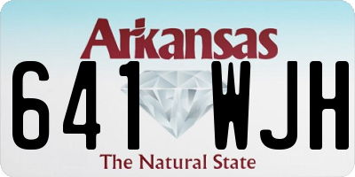 AR license plate 641WJH