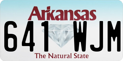 AR license plate 641WJM