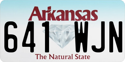 AR license plate 641WJN