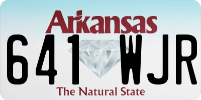 AR license plate 641WJR
