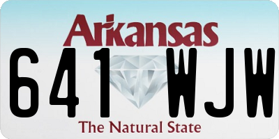 AR license plate 641WJW