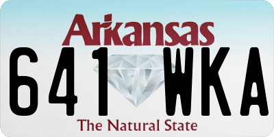 AR license plate 641WKA