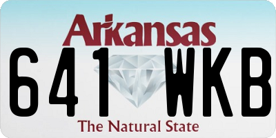 AR license plate 641WKB