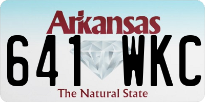 AR license plate 641WKC