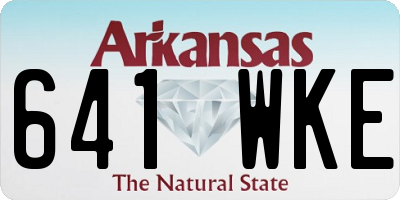 AR license plate 641WKE