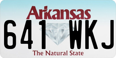 AR license plate 641WKJ