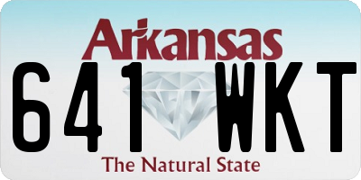 AR license plate 641WKT