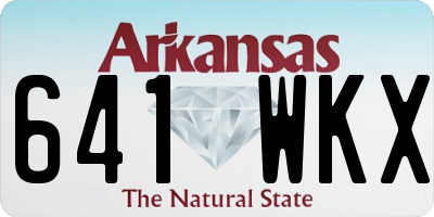 AR license plate 641WKX