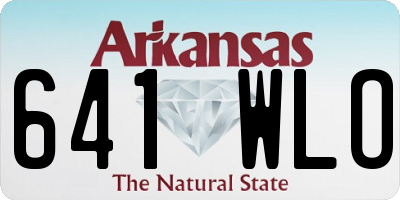 AR license plate 641WLO
