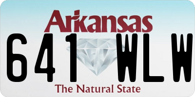 AR license plate 641WLW