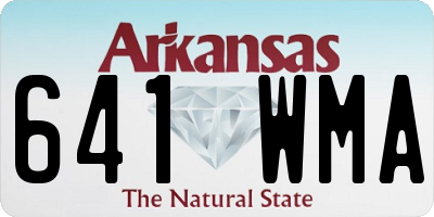 AR license plate 641WMA