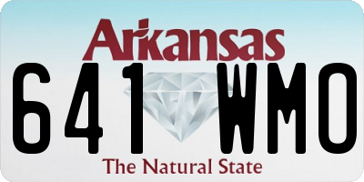 AR license plate 641WMO